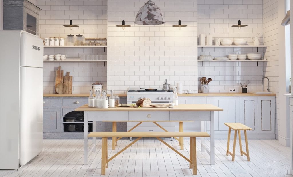 scandinavian style kitchen